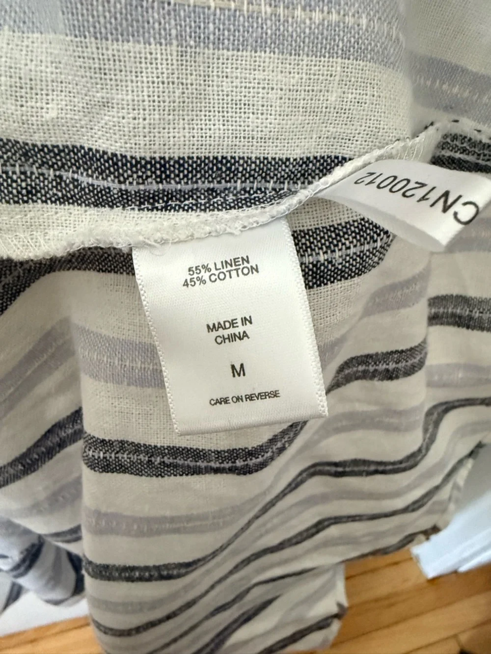 NY & Co. Striped A-Line Midi Dress in White and Gray - Picture 5 of 5